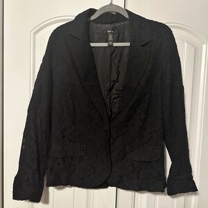 Women’s Black Floral Blazer